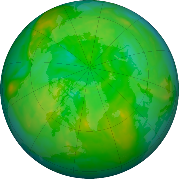 Arctic ozone map for 27 June 2011